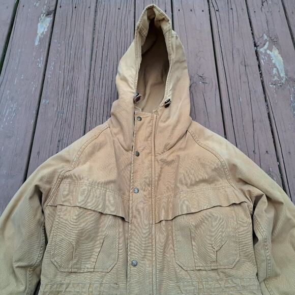 WoolRich Men Coat Jacket Parka Duck Size Medium Brown - Picture 12 of 15